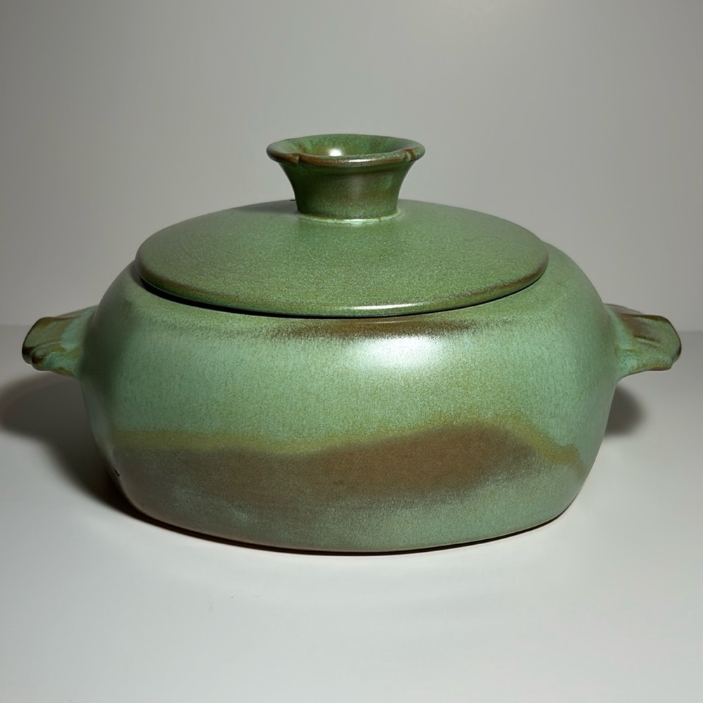 Vintage Frankoma Pottery Bowl Dish # 35 Prairie Green
